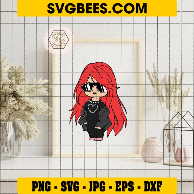 Baby Karol G Red Hair Svg Bichota Svg Png Dxf Eps Digital File