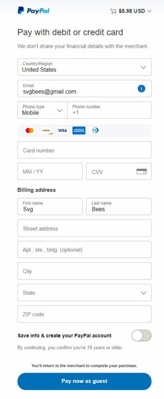 How To Pay Via Credit Card And Visa - SVGbees