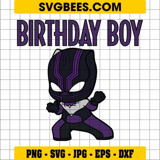 Black Panther Birthday SVG