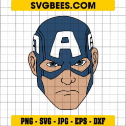 Captain America Face SVG