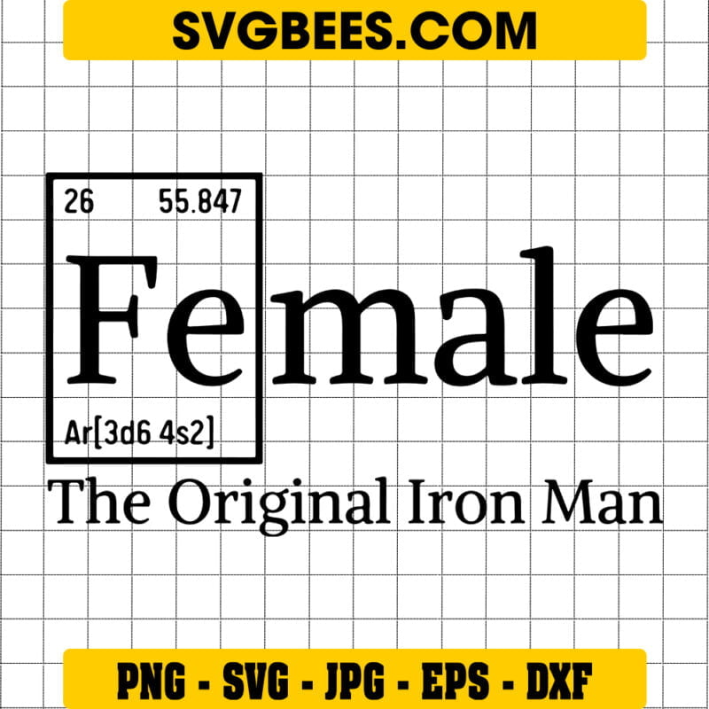 Female The Original Iron Man SVG