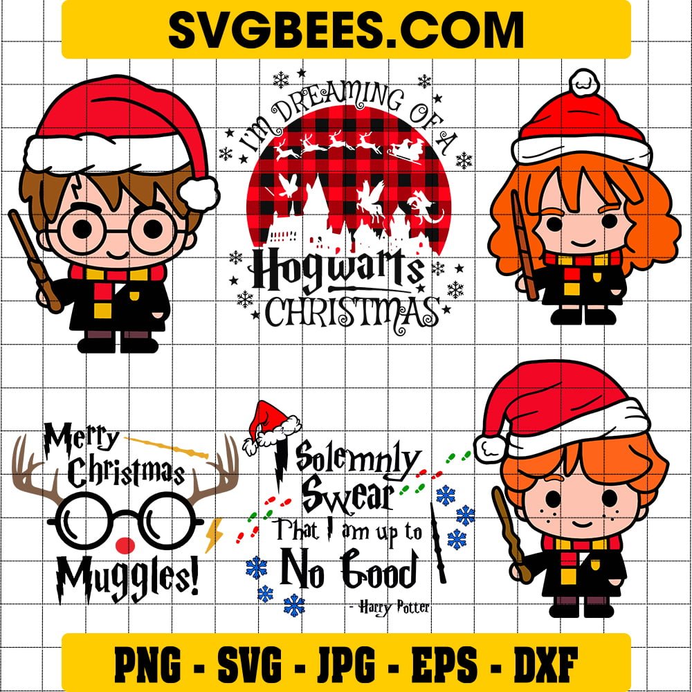 Merry Christmas Harry Poter SVG - SVGbees