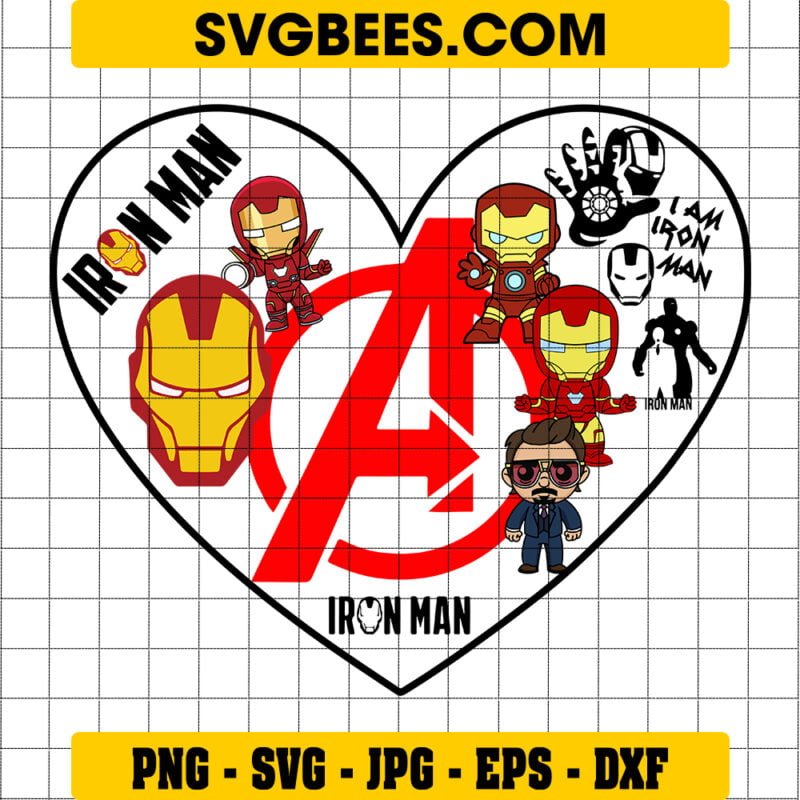 Iron Man Heart SVG