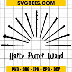 Silhouette Harry Potter Wand SVG