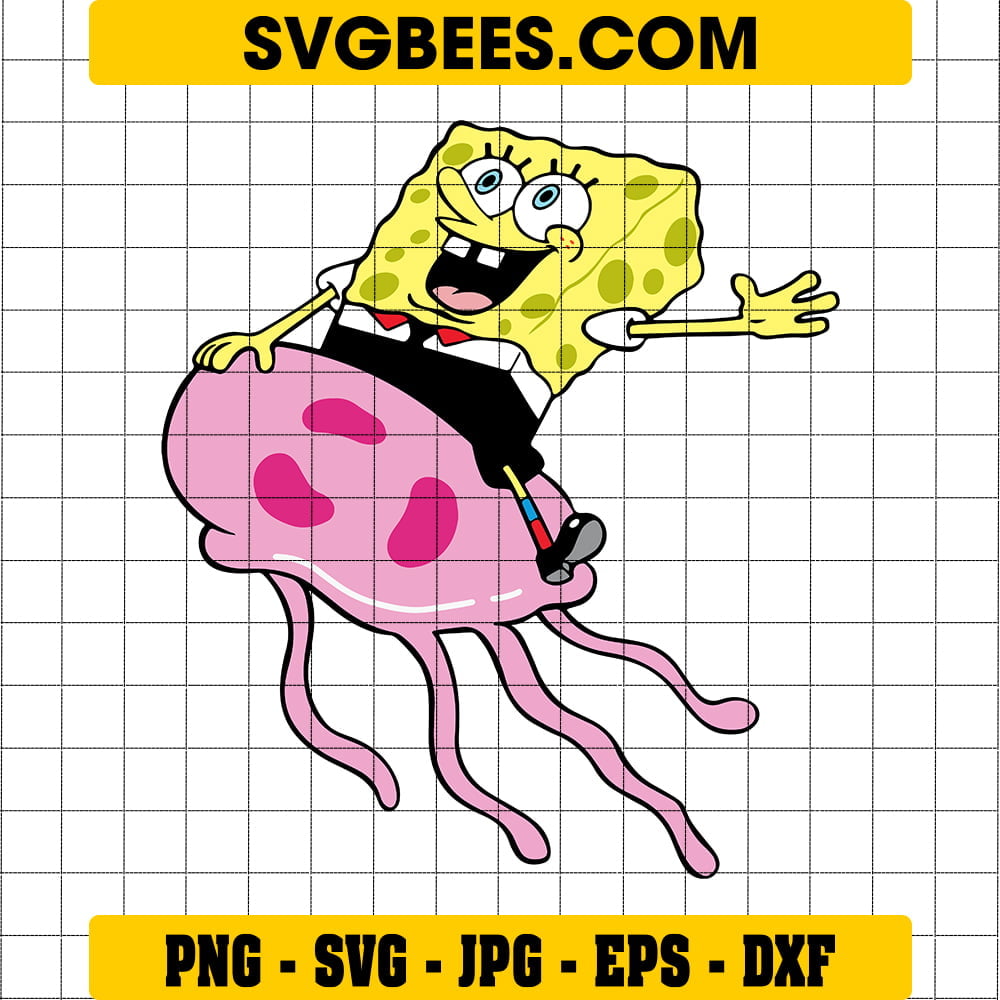 Nicke Character Spongebob Jellyfish SVG and PNG - SVGbees