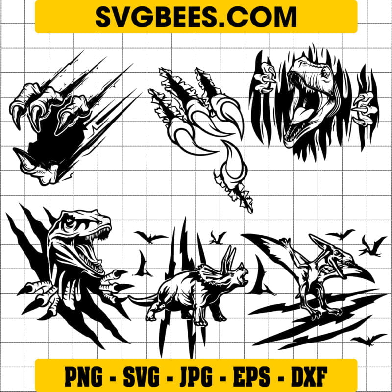 Dinosaur Claw Marks SVG Free: Explore the Ancient World with Prehistoric Precision