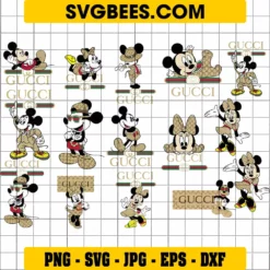 Gucci Minnie Mouse SVG Digital File, Disney Inspired Svg