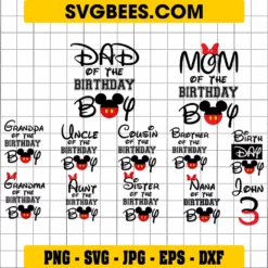 Mickey Mouse Birthday SVG