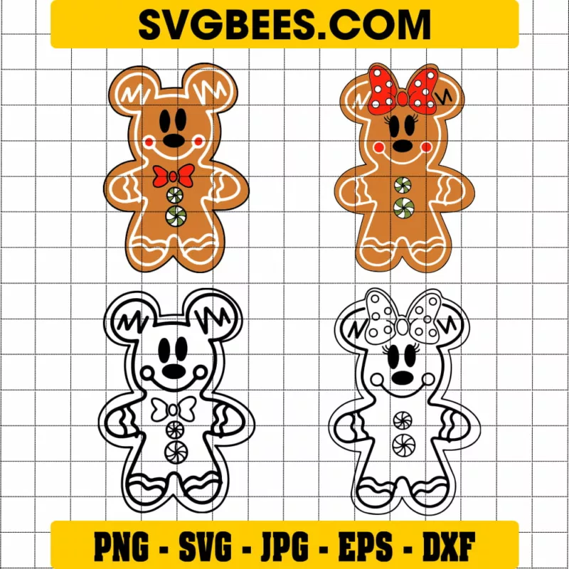 Mickey Mouse Gingerbread SVG
