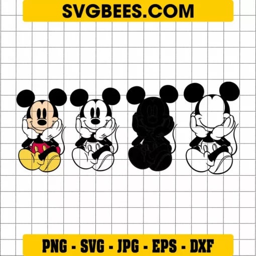 Mickey Mouse Outline SVG