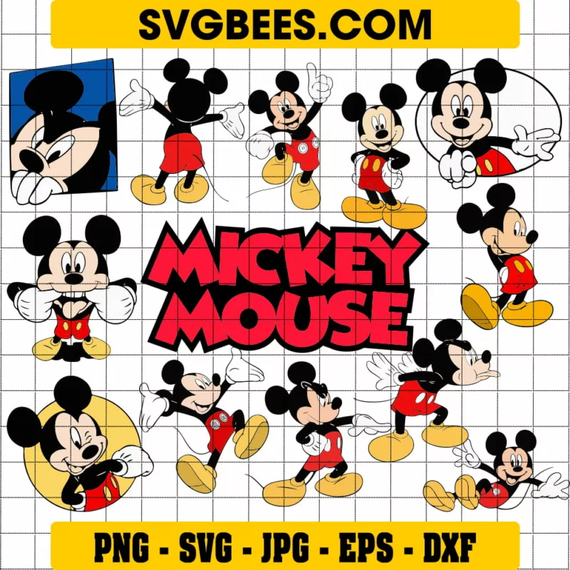 Disney Character mickey mouse SVG and PNG - SVGbees