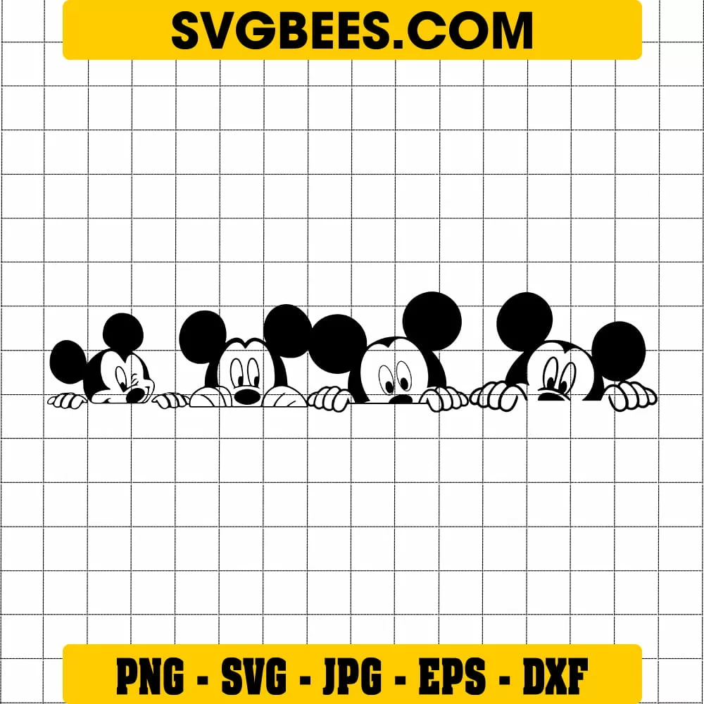 Disney Character Mickey Mouse SVG and PNG - SVGbees