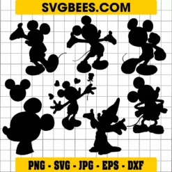 Mickey Mouse Silhouette SVG