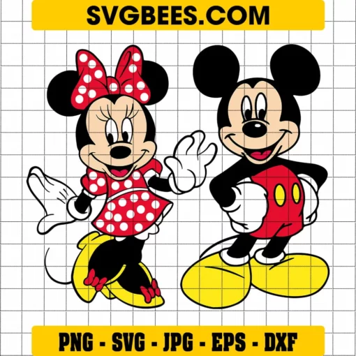 Mickey and Minnie Mouse SVG