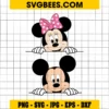 Peeking Mickey Mouse SVG