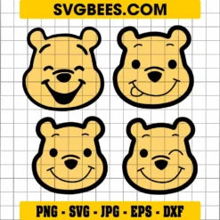 Winnie The Pooh Face SVG