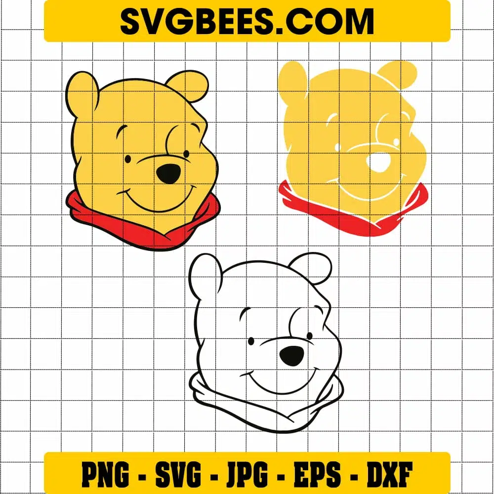 Disney The Pooh Head SVG, Winnie The Pooh SVG, Disney Movies SVG