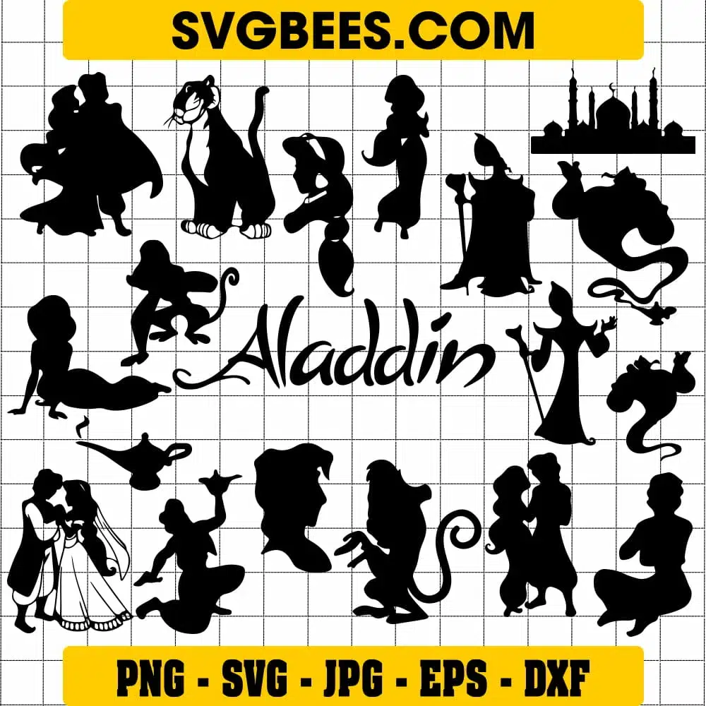 Disney Aladdin Silhouette SVG Collection- SVGbees
