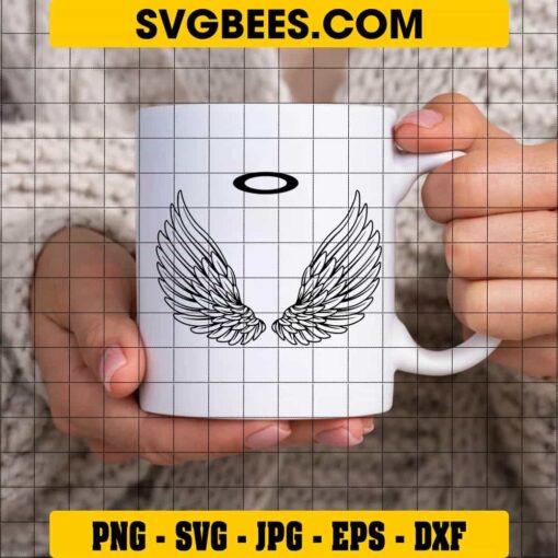Angel Wings SVG on Cup