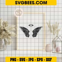 Angel Wings SVG on Frame