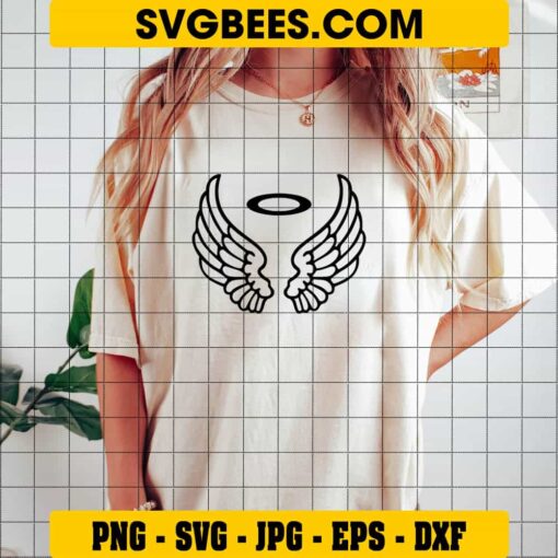 Angel Wings SVG on Shirt