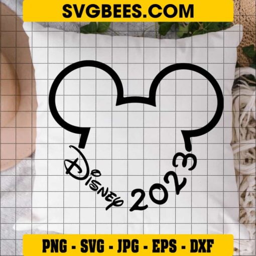 Mickey Ears SVG on Pillow