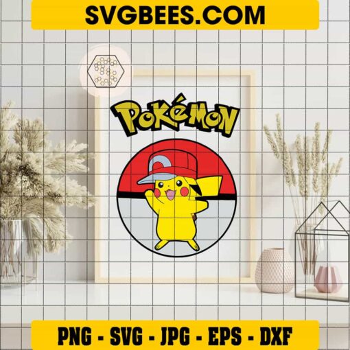 Pikachu SVG on Frame