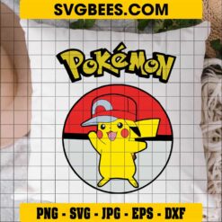 Pikachu SVG on Pillow