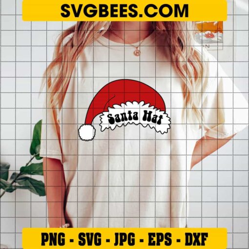 Santa Hat SVG on Shirt