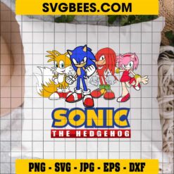 Sonic SVG on Pillow
