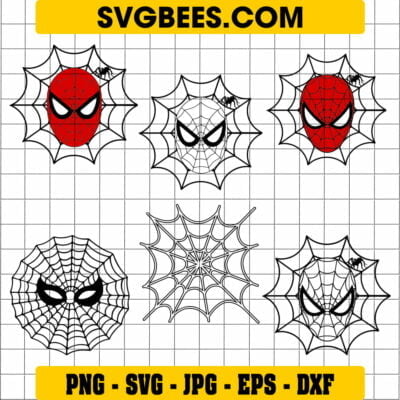 Spider man cartoon face SVG PNG EPS - SVGbees