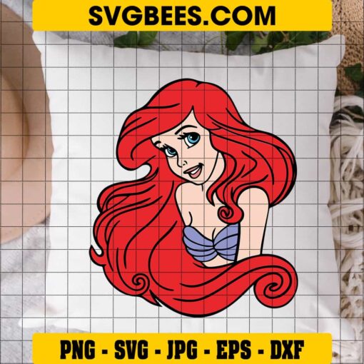 The Little Mermaid SVG on Pillow