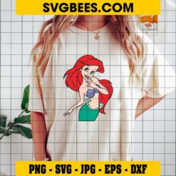 The Little Mermaid SVG on Shirt