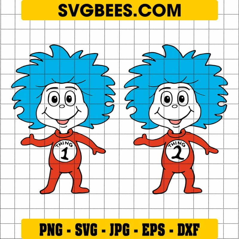 Thing 1 and Thing 2 SVG