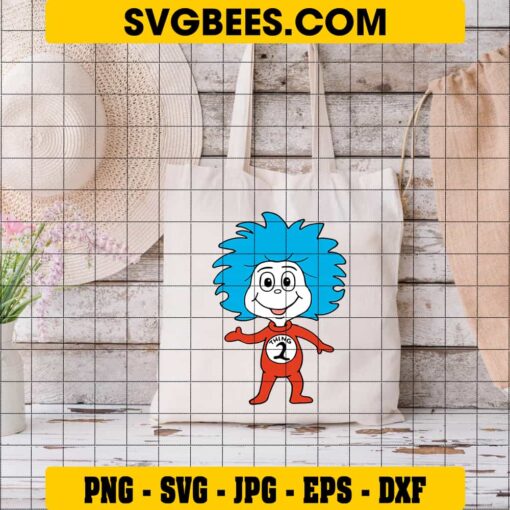 Thing 1 and Thing 2 SVG on Bag