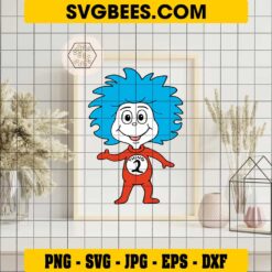 Thing 1 and Thing 2 SVG on Frame