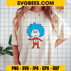 Thing 1 and Thing 2 SVG on Shirt