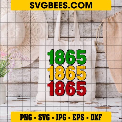 1865 Juneteenth SVG on Bag