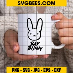 Bad Bunny Logo SVG on Cup