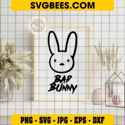 Bad Bunny Logo SVG on Frame