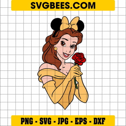 Belle Rose SVG - Beauty and the Beast -Enchanted Disney Crafts - SVGbees
