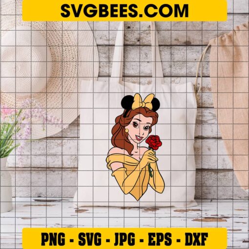 Belle Rose SVG on Bag