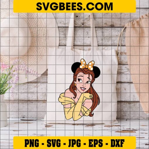 Belle SVG on Bag
