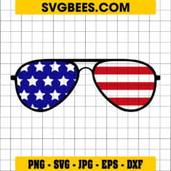 Blue Line Aviator Sunglasses SVG