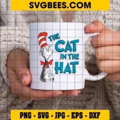 Cat In The Hat SVG on Cup