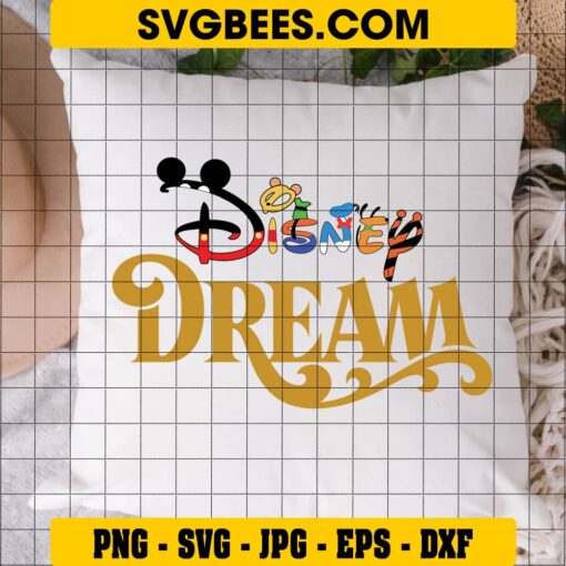 Disney Dream Logo SVG on Pillow