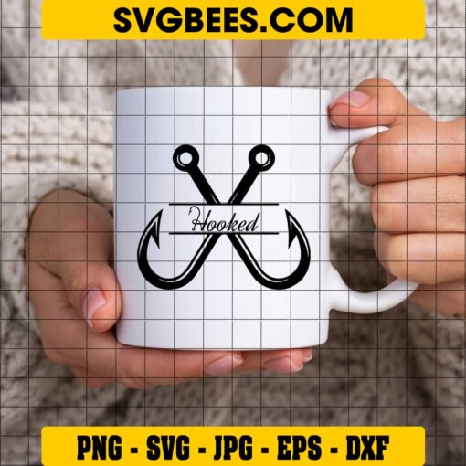 Fishing Hook SVG on Cup