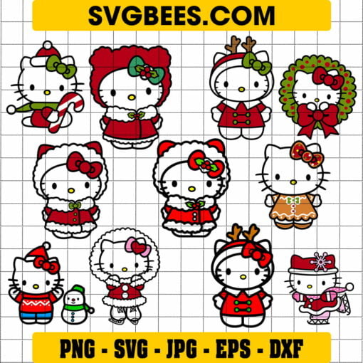 Hello Kitty Christmas SVG