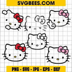 Hello Kitty Face SVG