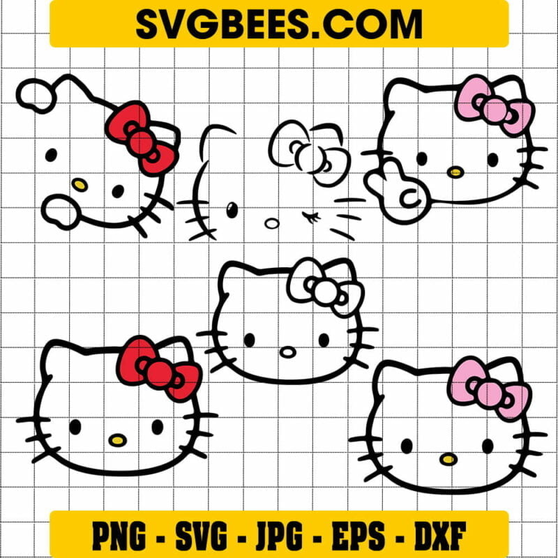 Hello Kitty Face SVG